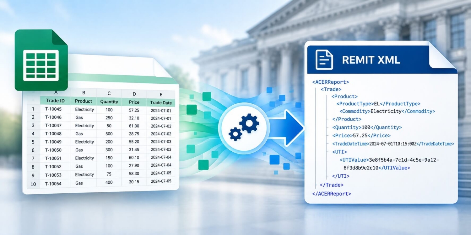 Spreadsheet to REMIT XML Conversion